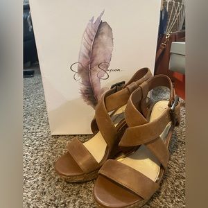 Jessica Simpson Brown Wedges